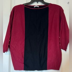 Rafiana 3/4 sleeve sweater with button detail. Size XL.